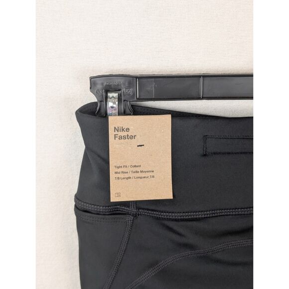 NWT Nike Faster Tight Fit Mid Rise 7/8 with Calf Zip Women's Size Medium - Picture 13 of 13